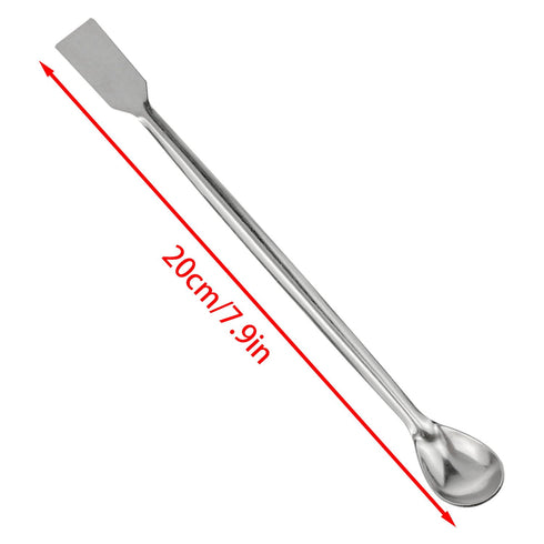 8PCS Stainless Steel Double End Reagent Sampling Spoons, 2 in 1 Lab Mixing Spoons
