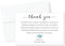 All Ewired Up Personalized Funeral Thank You Cards, White Blue Floral Sympathy, Acknowledgement Bereavement Notes