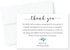 All Ewired Up Personalized Funeral Thank You Cards, White Blue Floral Sympathy, Acknowledgement Bereavement Notes