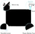 DEVELOP Magnetic Black Glass Dry Erase Board, 24 x 18 Inches, Small Frameless Wall Mounted Writing Whiteboard with 4