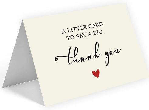 50 Pack 350GSM | Thank You Gifts | Thank You Cards with Envelopes | Small & Baby Shower & Wedding Thank You Cards |