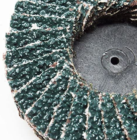 Benchmark Abrasives 2" Quick Change Zirconia Flap Disc Grinding Wheel with Male R-Type Back Design for Cleaning Finishing Deburring of Irregular Surfaces (Pack of 10) - 40 Grit
