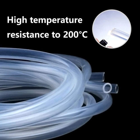 9mm 9mm 12mm 16Feet ID Silicone Tubing, Food Grade ID x OD Length Clear Tube High Temp Pure Silicon Hoses for Home