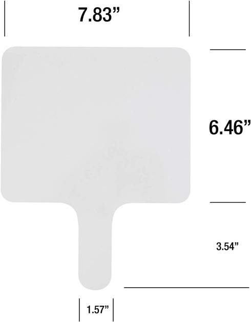 Dry Erase Answer Paddle, Double Sided White Board Paddles, 25 Pack, 7.83 x 6.46 Inches