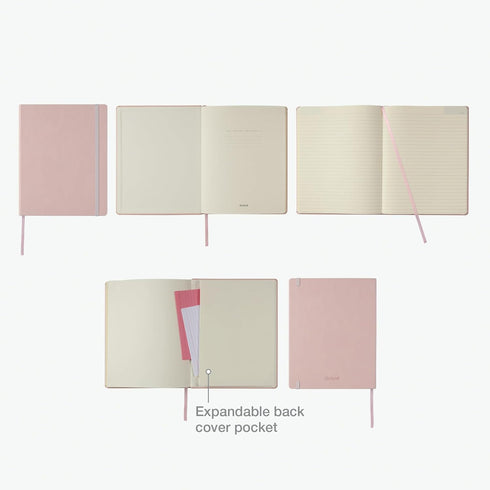 Oxford Journal, Classic Notebook for School or Office, 192 Pages, Lined Writing Notebook, 7.5" x 9.5", Hardcover, Blush