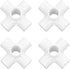 10PCS PVC Plastic Pipe Connector, 6 Way Elbow Fittings for 25mm Inner Diameter Pipe (White)