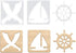 INFUNLY 3PCS Nautical Acrylic Router Template Sailboat Clear Router Inlay Template 7.9x7.9