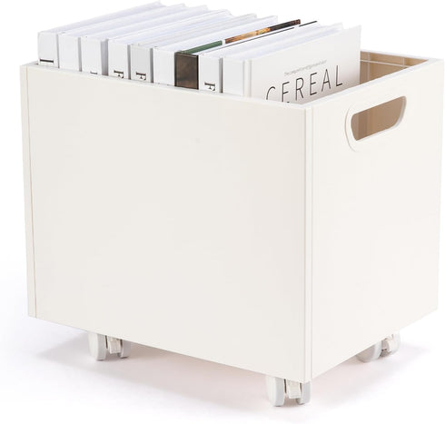 Rolling File Organizer with Wheels, Stackable Storage File Boxes, Portable Letter/Legal Size