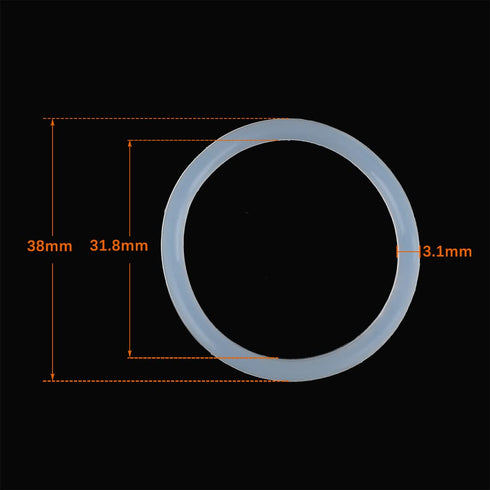 X AUTOHAUX Silicone O-Rings, 38mm OD 31.8mm ID 3.1mm Width VMQ Seal Gasket for Compressor Valves Pipe Repair, White, Pack of 50