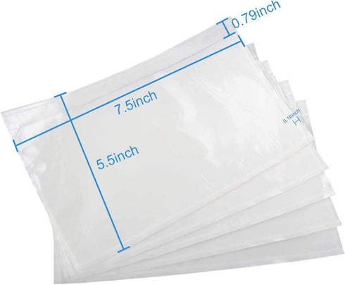 Shipping Labels Sleeves - Packing Slip Envelope Pouches 7.5" x 5.5" with Clear Self-Adhesive (50 Pack)
