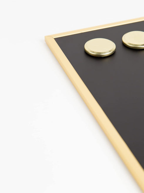 U Brands Magnetic Chalkboard - 11"x14" with Gold Metal Frame, Premium Matte Surface, Includes Chalk Pencils and Magnets