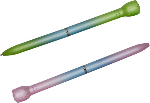 Maydahui 12 PCS Colorful Rose Ballpoint Pens - Retractable Flower Pens with Black Ink for School & Office