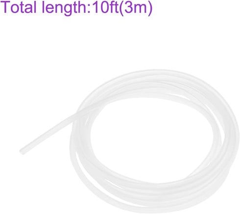 DMiotech 2mm ID 3mm OD 10 Feet Clear Silicone Tube, Industrial Tubing for Water Air Pump