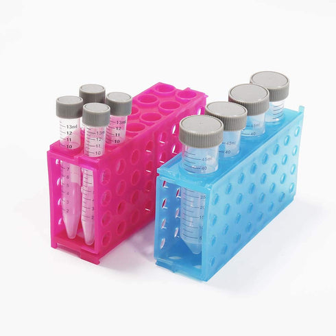 ULAB Plastic Multipurpose 3-Way Centrifuge Tube Rack Set, 2 Colors Red Blue, PP Material