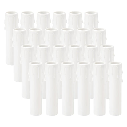 PATIKIL 4 Inch Tall Candle Covers Sleeves, 24Pcs Plastic E12 Chandelier Socket