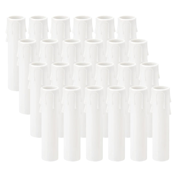 PATIKIL 4 Inch Tall Candle Covers Sleeves, 24Pcs Plastic E12 Chandelier Socket