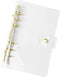Clear A6 Binder Cover Gold, 6 Rings PVC Binders, Loose Leaf Folders, Refillable Soft Notebook Shell Protector