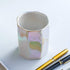 Ceramic Desk Pen Holder Stand, Cute Pencil Cup Pot, Desk Organizer Makeup Brush Holder, Toothbrush Holders (Pearl)