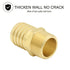 JoyTube 2 Pcs Hose Barb Fittings - 1" Barb to 1" NPT Male Thread Brass Metals Adapter Connector with Hose Clamp