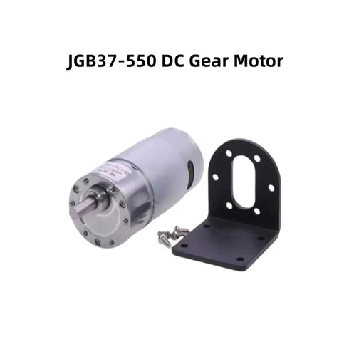 RNUDBLSK 6V12V JGB37-550 37mm Model(9rpm) DC Gear Motor with Bracket Metal Gear Low Speed Large for Smart Car/Robot/Toy