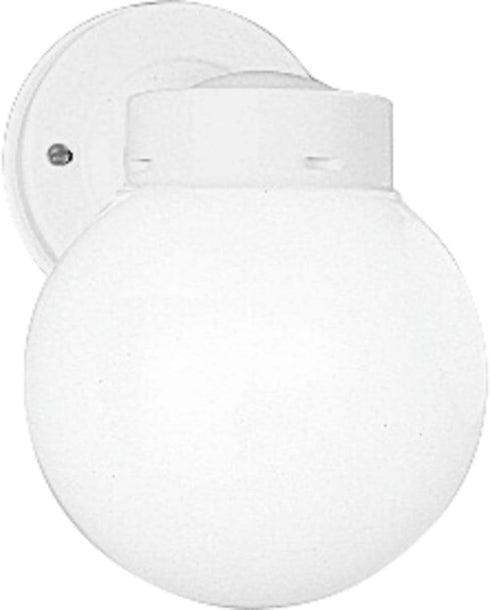 Progress Lighting P5604-30 Powder-Coated Finish White 6 Inch Glass Globe, White