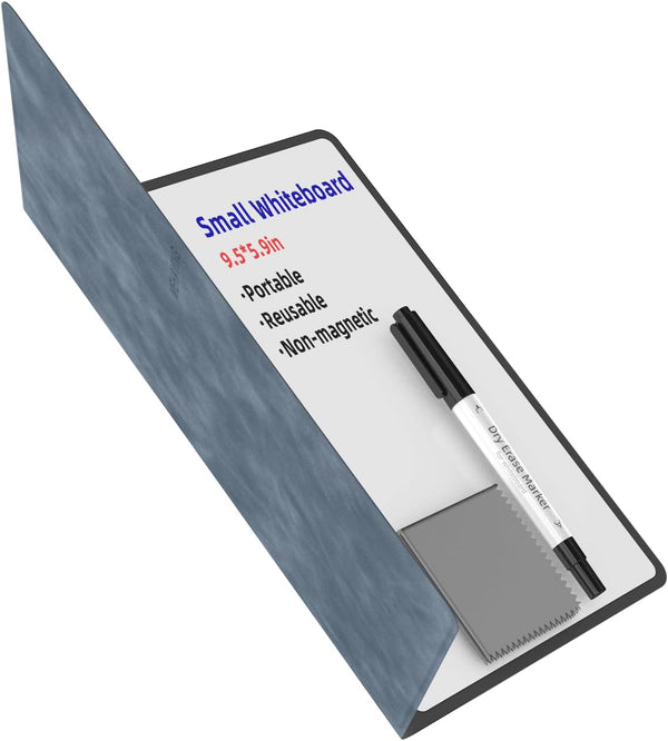 Portable Small White Board, Reusable 9.5 * 6.6in Dry Erase Notebook Memo, Office Home Supplies Desk Accessories MH760
