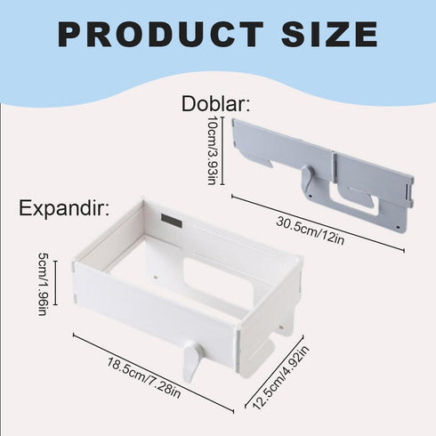 Foldable Trash Bag Holder, Magnetic Portable Trash Bag Holder Easy to Open Close, Space Saving Wall Mounted Foldable