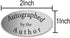 Silver Foil Autographed Label Stickers - 1 x 2 Inch Oval Laminated Author Stickers, 1008 Labels/Pack