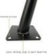 HZEPDVT Legs(10cm) Versatile Furniture Support Legs Bedside Table Metal feet Tapered Cabinet feet Sofa feet Light