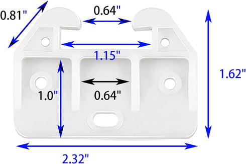 FDXGYH 10 Pcs Plastic Drawer Guides, Drawer Track Guides for Dressers and Drawer Systems, White
