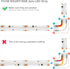 BTF-LIGHTING 3Pin 12mm Width Transparent Connector Kit, 8 Pairs of Wire to Strip Connectors for LED Strip