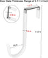8 Pack Over Door Hooks, White Vinyl Coated Heavy Duty Z Hooks for Hanging Towels, Clothes, Shoes, Bags