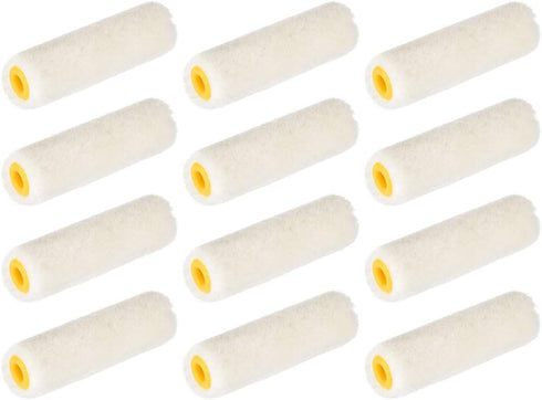uxcell Paint Roller Cover, 3 Inch Mini Wool Brush for Household Wall Painting Treatment, 12pcs