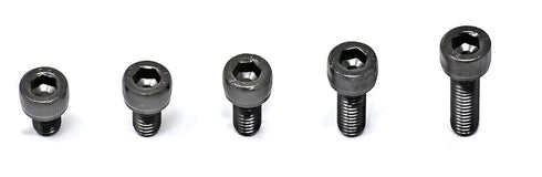iexcell 50 Pcs M6 x 8/10/12/16/20 Alloy Steel Hex Socket Head Cap Screws Bolts Assortment Kit, Black Oxide Finish