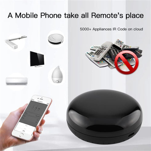 MOES WiFi Smart IR Remote Controller, Universal Remote Blaster for AC TV DVD, Compatible with Alexa and Google Assistant