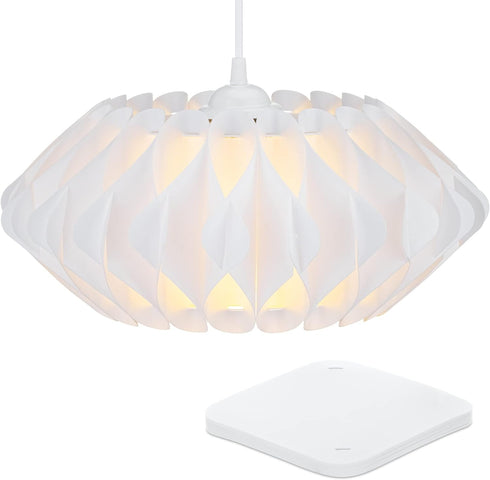 10" 22 kwmobile Puzzle Lampshade - Diameter DIY Ceiling Light Lamp Shade with Pieces - Flat Chandelier Design
