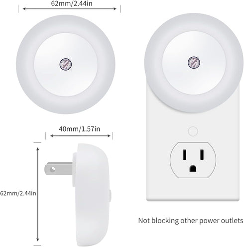 6 Pack LED Night light, LED night lights plug into wall with dusk to dawn sensors, plug in night lights for kids room