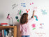Magnetic Whiteboard Paper 79" x 18", Adhesive Dry Erase Sticker with 79 Magnetic Letters and 12 Colors of Liquid Chalk