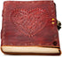 MONTEXOO Leather Journal Notebook, Celtic Heart, 6 x 8 inches, Lined Paper, 200 Pages, Handmade Vintage Gift Brown