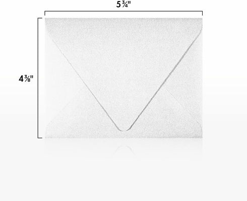LUXPaper Crystal Metallic A2 Contour Flap Invitation Envelopes | 4 3/8" x 5 3/4" | 80lb Text | 50 Qty