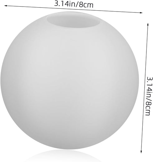 80mm Kisangel White Frosted Glass Globe Lamp Shade Replacement round Ball Globe Light Fixture Cover for Pendant Wall