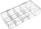 uxcell Component Storage Box, Plastic Fixed 10 Grids, Clear White, 176x88x30mm