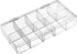 uxcell Component Storage Box, Plastic Fixed 10 Grids, Clear White, 176x88x30mm