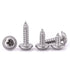 #8 x 3/4" Phillips Pan Washer Head Wood Screws, 304 Stainless Steel, Corrosion Resistant, 100 PCS