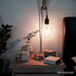 Zevnico 15 E26 E27 Bulb FT Hanging Light Socket with Cord, Black Extension Cord with ON Off Switch Plug, Light Socket