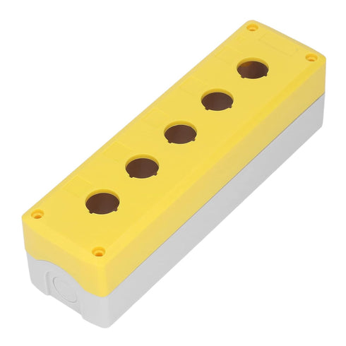 Hyuduo Push Button Box Control Station Case Switch Shell Waterproof Casing 5 Holes for Equipment