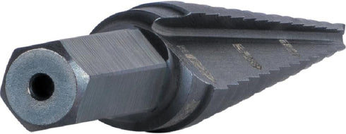 Klein Tools KTSB01 Step Drill Bit Double-Fluted #1, 1/8 to 1/2-Inch with Hex Shank