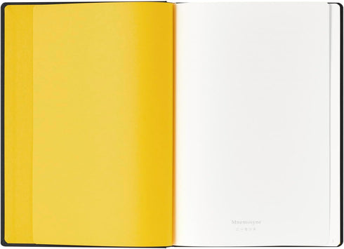 Maruman MNEMOSYNE Journal Notebook, 8.5 x 6.02 Inches, 5mm Dot Grid, Hard Cover with Elastic Band, 120 Sheets