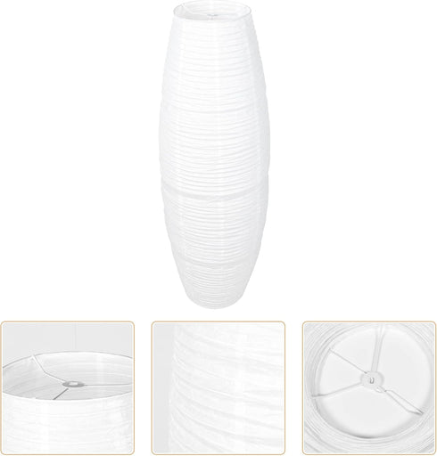 2pcs 110X32X32cm Uonlytech Paper Floor Lampshade Light Accents: Nordic Floor Lamp Shade Japanese Style Standing Lamps