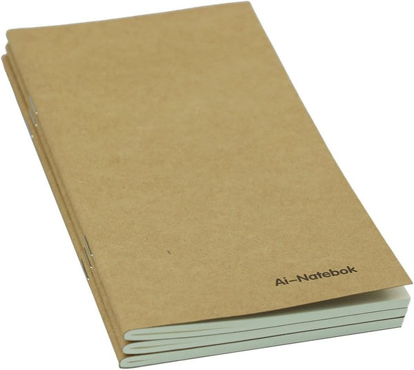 Blank Paper Travel Notebook Inserts, Unlined Refill for Travelers Notebook/Journal - 7.4 X 4 Inch - Set of 3-240 Pages